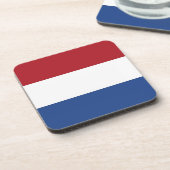 Hard plastiek onderzetter met vlag van Nederland (Linkerzijde)