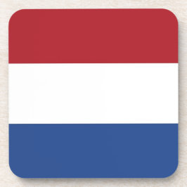 Hard plastiek onderzetter met vlag van Nederland