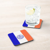 Hard plastiek onderzetter met vlag van New York Ci (Rechterzijde)