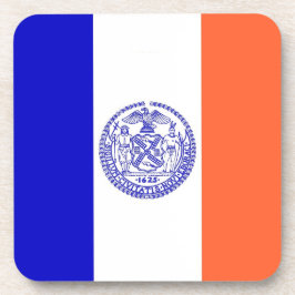 Hard plastiek onderzetter met vlag van New York Ci