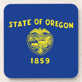 Hard plastiek onderzetter met vlag van Oregon, Ver