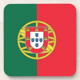 Hard plastiek onderzetter met vlag van Portugal