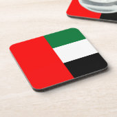 Hard plastiek onderzetter met vlag van VAE (Linkerzijde)