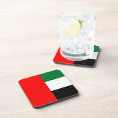 Hard plastiek onderzetter met vlag van VAE (Rechterzijde)