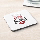 Hard plastisch Onderzetter - Het is mijn verjaarda (Linkerzijde)