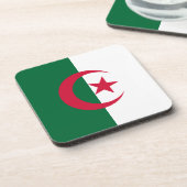 Hard plastisch onderzetter met Algerijnse vlag (Linkerzijde)