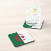 Hard plastisch onderzetter met Algerijnse vlag (Rechterzijde)