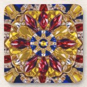 Hard plastisch onderzetter met Colombia Kleuren (Voorkant)