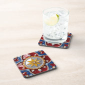 Hard plastisch onderzetter met Colombiaanse kleure (Rechterzijde)