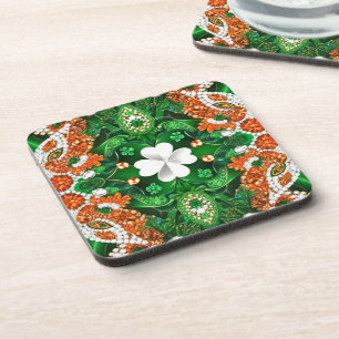 Hard plastisch onderzetter met Ierse kleuren