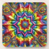 Hard plastisch onderzetter met LGBTQ kleuren Desig (Voorkant)