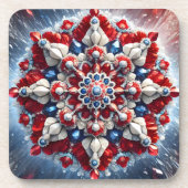 Hard plastisch onderzetter met Noorse kleuren (Voorkant)