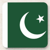 Hard plastisch onderzetter met Pakistaanse vlag (Voorkant)