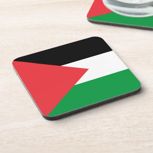 Hard plastisch onderzetter met Palestijnse vlag (Linkerzijde)