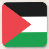 Hard plastisch onderzetter met Palestijnse vlag (Voorkant)