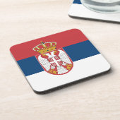 Hard plastisch onderzetter met vlag van Servië (Linkerzijde)