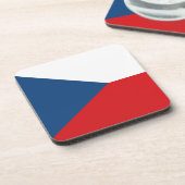 Hard plastisch onderzetter met vlag van Tsjechië (Linkerzijde)