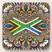 Hard plastisch onderzetter met Zuid-Afrikaanse kle (Voorkant)