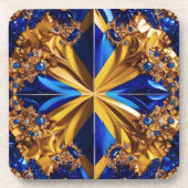 Hard plastisch onderzetter met Zweedse kleuren (Voorkant)