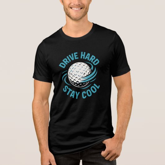 Hard rijden, cool pet blijven Tri-Blend shirt (Voorkant)