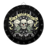 Hard Rock and Roll Skulls Gitaar Dartbord (Voorkant)
