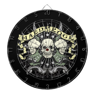 Hard Rock and Roll Skulls Gitaar Dartbord