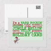 Hard Rock Feestdagen leuk vakantie briefkaart (Voorkant / Achterkant)