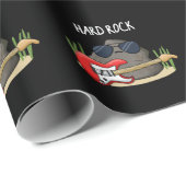 Hard Rock Funny Geology Music Pun Dark BG Cadeaupapier (Rol Hoek)