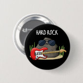Hard Rock Funny Geology Music Pun Dark BG Ronde Button 5,7 Cm (Voorkant /achterkant)