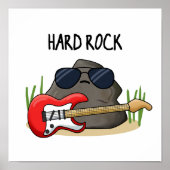 Hard Rock Funny Geology Music Pun Poster (Voorkant)