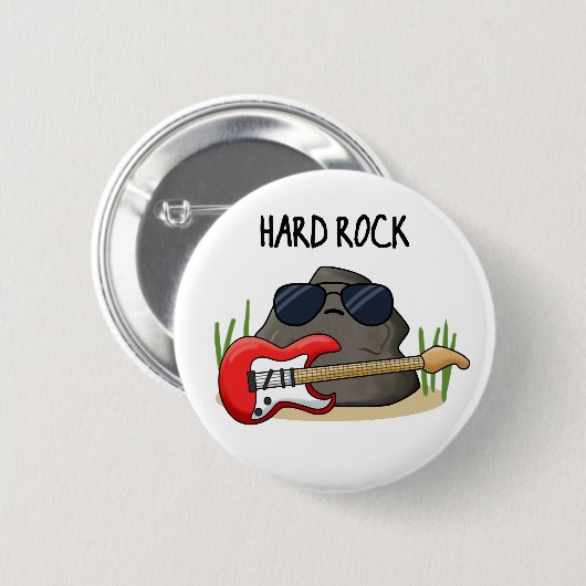 Hard Rock Funny Geology Music Pun Ronde Button 5,7 Cm (Voorkant /achterkant)