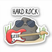 Hard Rock Funny Geology Music Pun Sticker (Voorkant)
