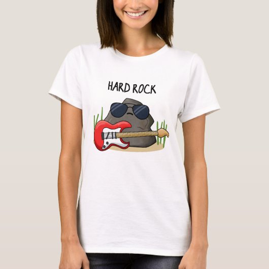 Hard Rock Funny Geology Music Pun T-shirt (Voorkant)