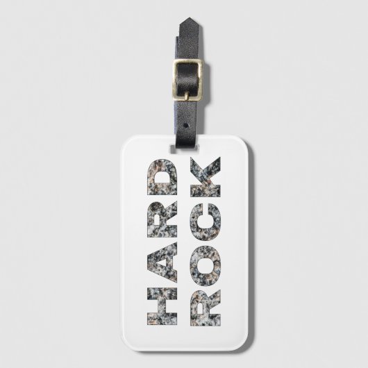 Hard Rock Granite-tekst Bagagelabel (Voorkant (verticaal))