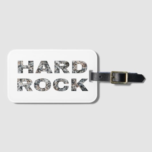 Hard Rock Granite-tekst Bagagelabel (Voorkant (horizontaal))