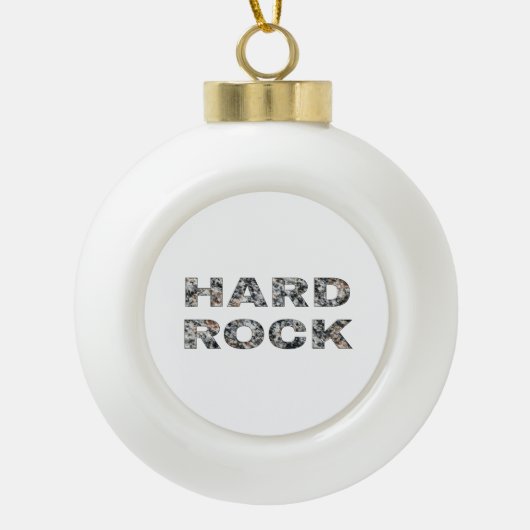 Hard Rock Granite-tekst Keramische Bal Ornament (Voorkant)