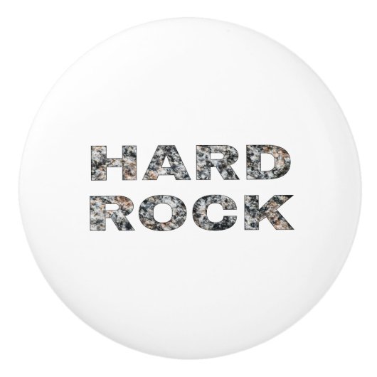 Hard Rock Granite-tekst Keramische Knop (Voorkant)