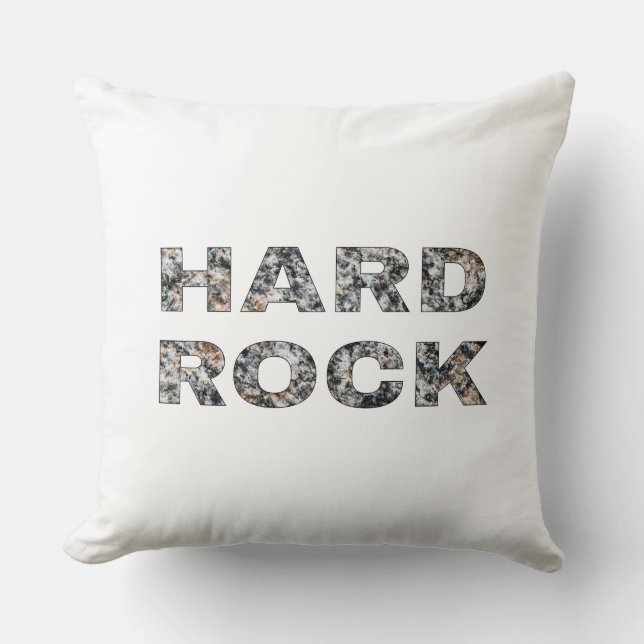 Hard Rock Granite-tekst Kussen (Voorkant)
