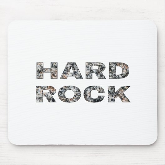 Hard Rock Granite-tekst Muismat (Voorkant)