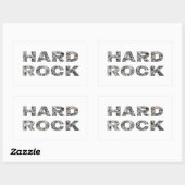 Hard Rock Granite-tekst Rechthoekige Sticker (Vel)