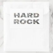 Hard Rock Granite-tekst Rechthoekige Sticker (Tas)