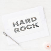 Hard Rock Granite-tekst Rechthoekige Sticker (Envelop)