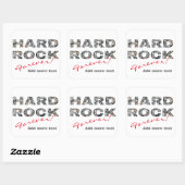 Hard Rock Granite-tekst Vierkante Sticker (Vel)