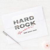 Hard Rock Granite-tekst Vierkante Sticker (Envelop)