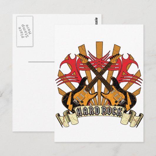 Hard Rock Guitars Briefkaart (Voorkant / Achterkant)