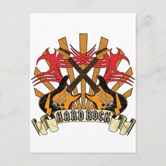 Hard Rock Guitars Briefkaart (Voorkant)