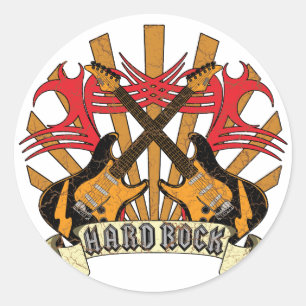 Hard Rock Guitars Ronde Sticker
