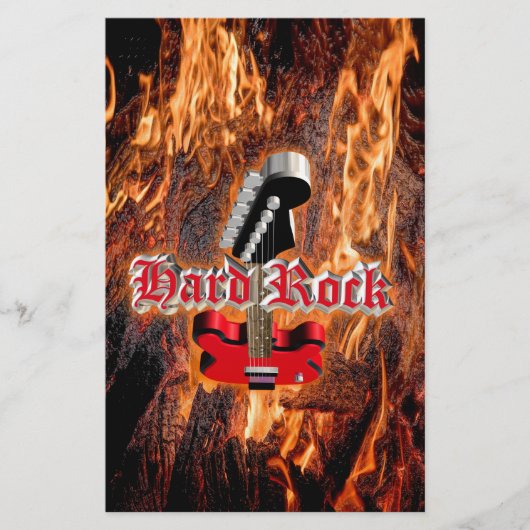 Hard rock in het vuur flyer (Voorkant)