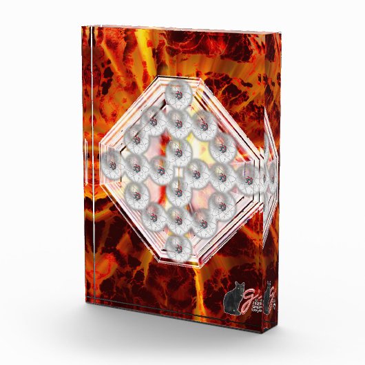 Hard Rock Kleur Illustratie Acryl Blok (Rechts)