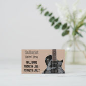 Hard Rock/Metal Musician Visitekaartje (Staand voorkant)